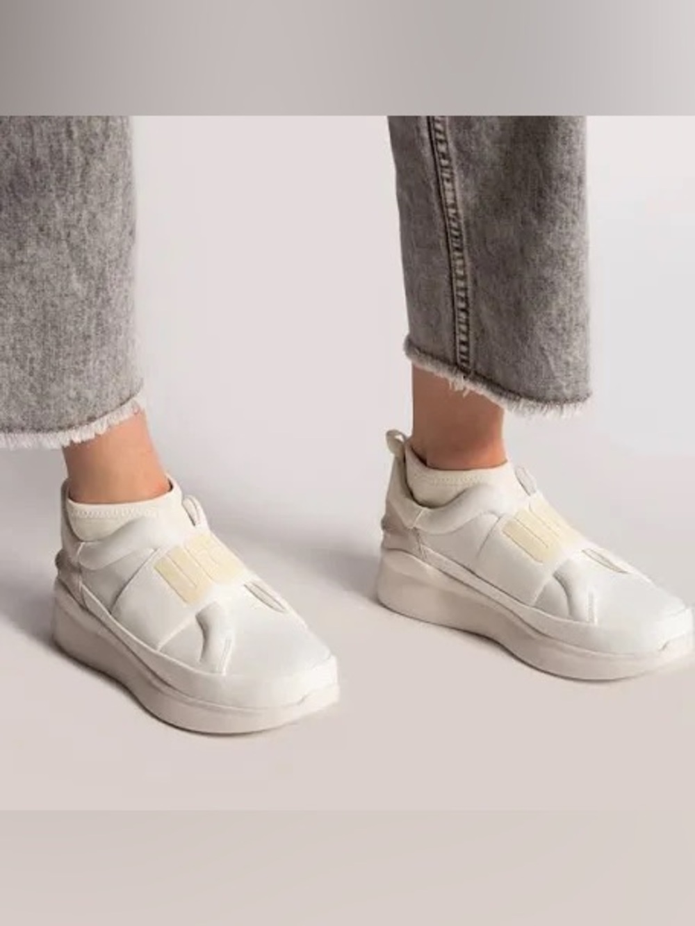 UGG Neutra Women's 11 Slip-On Platform Sneakers in Coconut Milk (worn once)